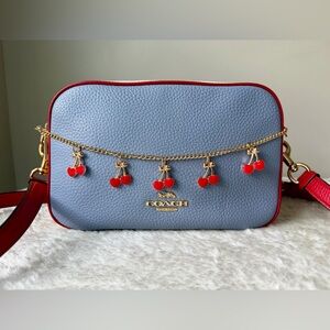 Coach Jes Colorblock Crossbody bag with cheery chain charm